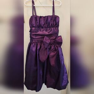 🧡 Boutique Purple Kids Formal Dress Size 9-10 with Bow